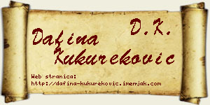Dafina Kukureković vizit kartica